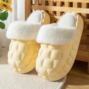 푹신한 EVA 방한용 사무실 털실내화 논슬립 빵 슬리퍼 빵슬리퍼 방한 커플실내화 방수슬리퍼 사무실슬리퍼