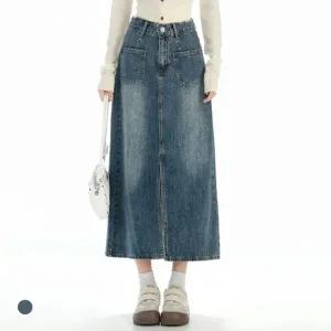 KARRA 하이롱워싱데님스커트_A5F0447