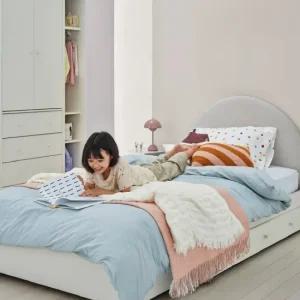 한샘 샘키즈 보나 패브릭헤드 침대 SS 서랍형+샘키즈 알러지케어 매트리스 SS