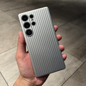 삼성 갤럭시 S25 울트라 S23 S24+ 플러스 티타늄 그레이 충격 방지 무광 하드 케이스, 초슬림 메탈 패턴 폰