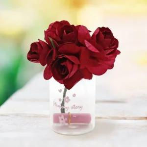 [셀러에이드]유리병 꽃다발 편지 편지지 기념일 플라워-레드