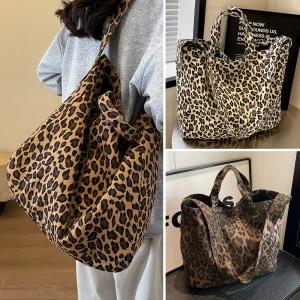 호피 숄더백 레오파드 손잡이 에코백 크로스 여행용 가방 데일리 지퍼 백 캔버스 보부상 숄더백