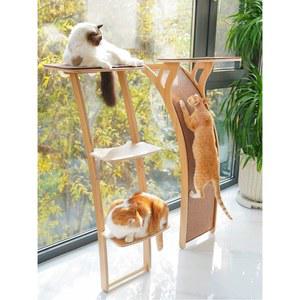 고양이 사다리 창문 캣타워 등반 선반 계단 애완 노령묘 버전(레이지캣 스타일)