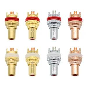 호환  금도금 구리 RCA 잭 플 HIFI 단자 바나나 플 하이엔드 CMC 암 소켓 어댑터 AV 오디오 단자 포노 커넥