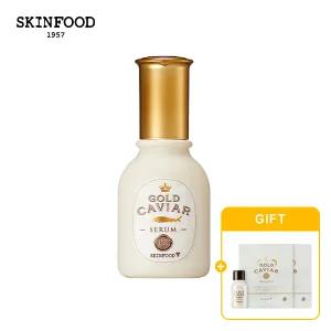 [스킨푸드] [쿠폰가14,580원]골드 캐비어 이엑스 세럼 + (증정) 마스크팩 2개 + 블랙슈가클렌징오일14ml