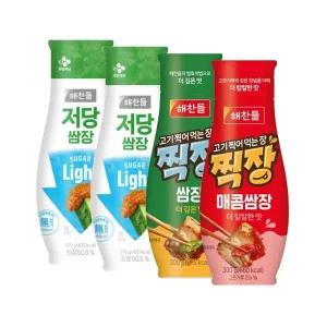 해찬들 저당 쌈장 290g x2개+찍장 쌈장 300g x1개+찍장 매콤 쌈장 300g x1개