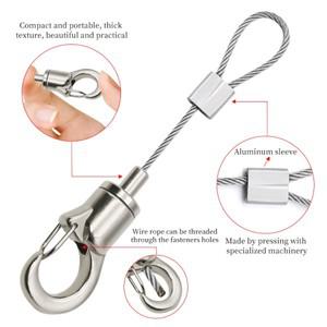 철사 조명 로프 조정 가능한 후크 디스플레이 그림 걸이 장치, 빌보드 알루미늄 버클 서스펜션 라인, 2 개