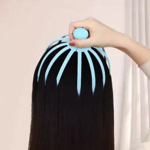 360도 롤러 두피 마사지기 문어발형 머리 안마기구 머리지압롤러