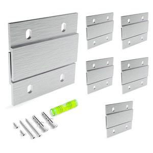 프렌치 클리트 행거 키트 2인치 6쌍 30파운드 Z 걸이 무거운 그림 거울 프레임 벽 장착 브래킷 알루미늄 하드웨어 듀티 후크 드라이월 클립 대형 캔버스 페인팅 헤드보드 화이트보드