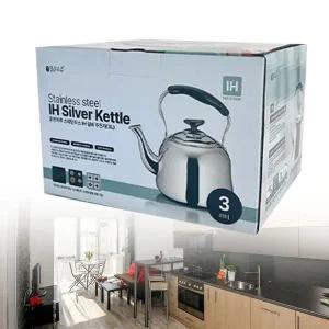 보온주전자 보리 물 스텐 IH 인덕션 실버 주전자 3L 차주전자