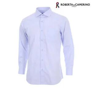 [대구백화점] [로베르따셔츠]남성용 모달스판 솔리드 일반핏 블루 긴소매 셔츠 RO1-301-2