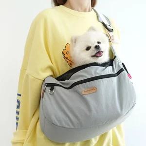 디어마이슬링백(그레이)M강아지백 애견백 이동가방 포대기 외출 반려견 캐리어 캐리어백