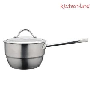 키친라인 미니찜기 편수18CM가정용 만두 고구마 스팀홀 유리뚜껑 인덕션 겸용 냄비밥 작은