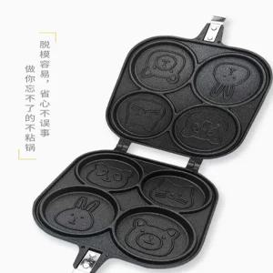 양면 4구 국화빵틀 팬케이크 오믈렛 베이킹 계란빵 공룡