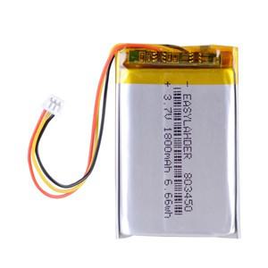 3.7V 1800mAh 803450 MP3 DVD 패드 카메라 GPS Corsair Void Pro용 JST 1.25mm 3핀 리튬 폴리머 LiPo 충전
