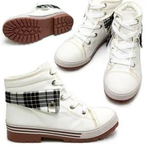 (노바) 옆지퍼 여성용 5cm 키높이 운동화 발편한 스니커즈힐 투개월