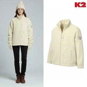 [백화점 출고] K2 플리스 여성 비숑 에코 바닐라 방풍 털 보글이 점퍼 후리스 자켓