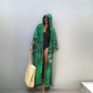 비치가운 비키니커버업 후드가디건 가디건 원피스 빅사이즈