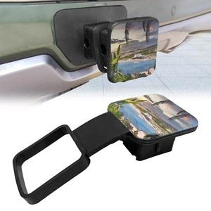 선셋 트래블 파라다이스 비치 야자수 히치 커버 - 1개의 PC 사각 입 보호 트랙션 커버, 대부분의 자동차 및 트레일러에 적합한 외장 액세서리 2인치 리시버 장착