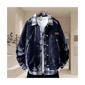 남자재킷 데님 청자켓 가을 페이크 투피스 슬림핏 캐주얼 코트 원템3
