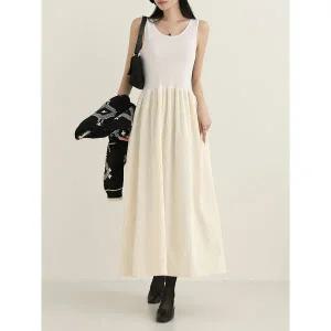 [하프클럽/시크루즈]태라 빅 코듀로이 레이어드 롱 원피스_BDOP114