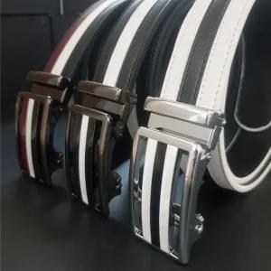 홀스퀘어 삼선가죽 자동벨트 남자 남성 골프 버클 남자 벨트 남성 명품 골프 허리띠 가죽