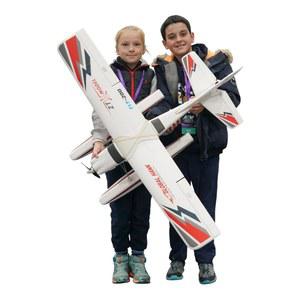 플레이스템 글로벌 호크 2.4GHz 1.2m RC 수상기 스마트 트레이너 비행기 - 4채널 원격 RTF 리튬 배터리 및 옵션 플로트 포함