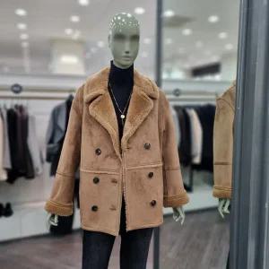 [시슬리]더블 버튼 인조 무스탕 (SALEC2561 브라운,블랙)