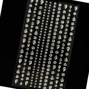 [하프클럽/]큐빅 물방울 스티커 네일아트 장식 보석형 행사 데코용