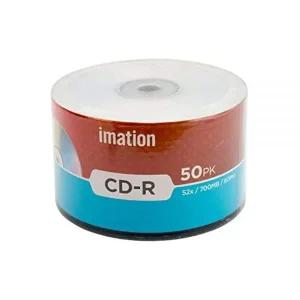 이메이션 Imation 50팩 CD-R 52X 700MB/80Min 브랜드 로고 빈 미디어 기록 가능한 데이터 디스크