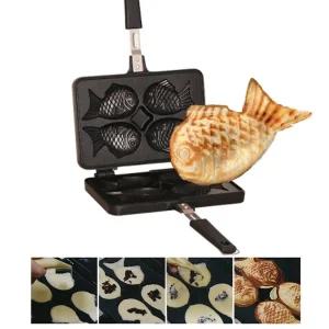 [퍼니메이커]가정용 이지쿠커 붕어빵기계 4구 붕어빵틀 붕어빵팬 붕어빵만들기 베이킹 붕어빵