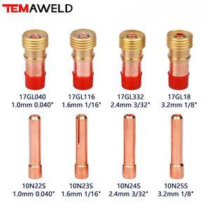 10SET/20PCS TIG 콜렛 바디 10N22S 17GL040 17GL116 17GL332 1.0/1.6/2.4/3.2mm WP17 18 26 토치용