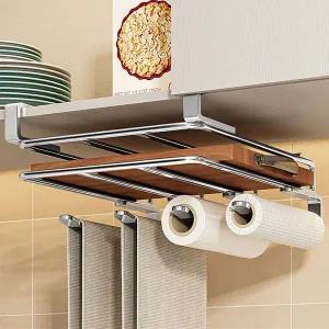 [콩심팥심]살림정석 언더선반(4구걸이) 키친타올 주방선반걸이