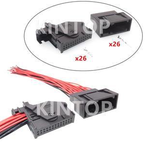 VW용 자동 헤드라이트 AFS 모듈 커넥터 내비게이션 계기 컨트롤러 와이어 소켓 26 핀 7L6972726 1세트