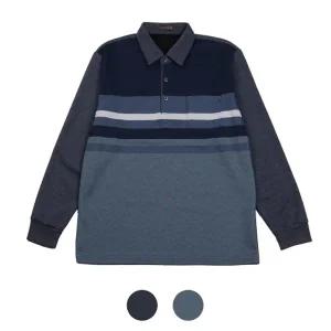[파파브로] 남성 스트라이프 가슴 포켓 기모 카라티셔츠 MB-KAK-856,8