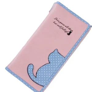 초등장지갑 심플 여학생 인조PU DORT 미니클러치 핑크