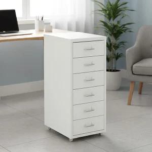 [완제품] 이케아 헬메르 철제 수납장 이동식 틈새 바퀴달린 미니 폭좁은 슬림 철재 서랍장