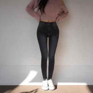 키작녀청바지 스키니진 로우라이즈청바지 진청데님