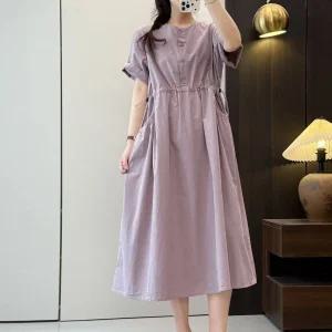 아레니아 여름 원피스 임부복 여성 가을 롱 임산부 봄 면 반팔 미디 엄마 중년 K1880 임부 루즈핏 오버 박