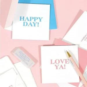 레터링 초대장 편지지 생일초대 세트 심플한 2P (49c9V)