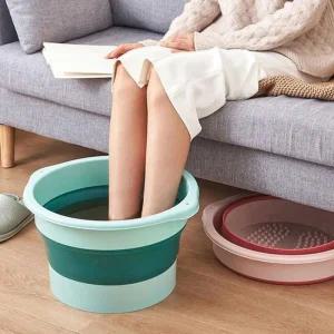 폴딩 대야 원형 욕실 접이식 족욕 세수 바구니