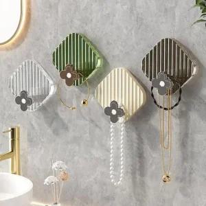 고리 부착 무타공 걸이 세트 벽옷걸이 가방걸 모자 모자걸이 옷 4종 화장실 책가방 가