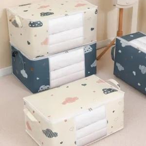 다용도 이불 수납박스 정리함 보관함 패브릭보관함 투명창 패브릭 옷정리함
