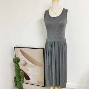 브이넥 롱 원피스 하객 XL 데일리 홀터넥 원피스 탑 가을 나시 민소매 사이즈 호캉스 원피스 나시 S 플 여