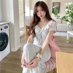 프릴 카라 롱 원피스 LLD172 새틴 란제리 반팔 프릴원피스 여아 원피스 레이