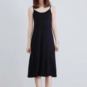 홈웨어 베이직 데일리 끈나시 레이어드 클래식 원피스