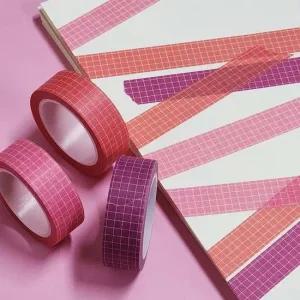 체크 컬러 마스킹 테이프 레드 데코 다꾸 다이어리 꾸 다이어리
