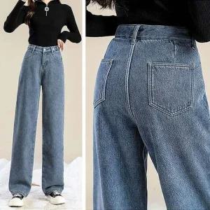 하이웨이스트 깔끔일자핏기모청바지 추천