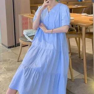 티어드 루즈핏 롱원피스 여름신상 인견 촉감좋은 시원