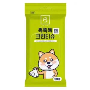 [콩심팥심]강아지 눈물자국 물티슈 30매 1P 고양이 눈꼽 위생 애견물티슈